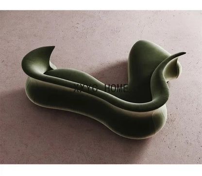 Personalized Art Sofa Hotel Villa Lobby Curved Shaped Reception Leisure Sofa