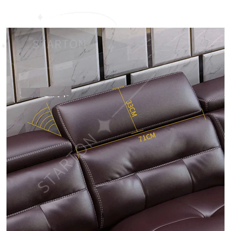 Contemporary Genuine Leather Sectional Sofa Sets Luxury Living Room Furniture for Home and Hotel Modern Design
