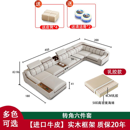 Interior Leather Design Living Room Sofa Storage Quality Comfortable Romantic Soft Leisure Multifunctional Sillon Cama Furniture