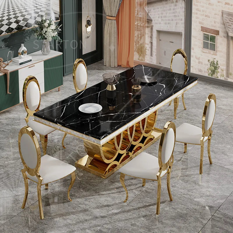 Home Furniture Luxury Modern Dining Room Sets Dining Table and Chairs Dining Table Sets Comedores Mesa De Comedor