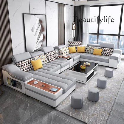 gW Modern Minimalist Living Room Sofas Sectional Lazy Nordic Leather Sofas Designer Lounge Curved Divano Lounge Suite Furniture