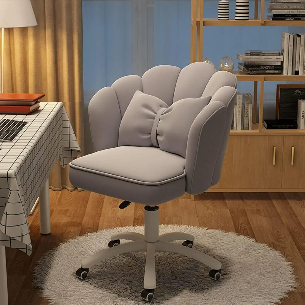 Lovely Petal Desk Chair Office Chair, Modern Fabric Butterfly Chair, Height Adjustable Chair, Makeup Desk Chair, Computer Chair