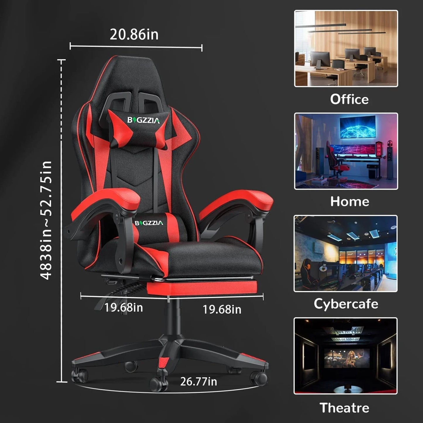 Ergonomic With Lumbar Gaming Chair With Footrest Gamer Chairs Cushion Headrest Silla Gamer Cadeira Computer Office Chair