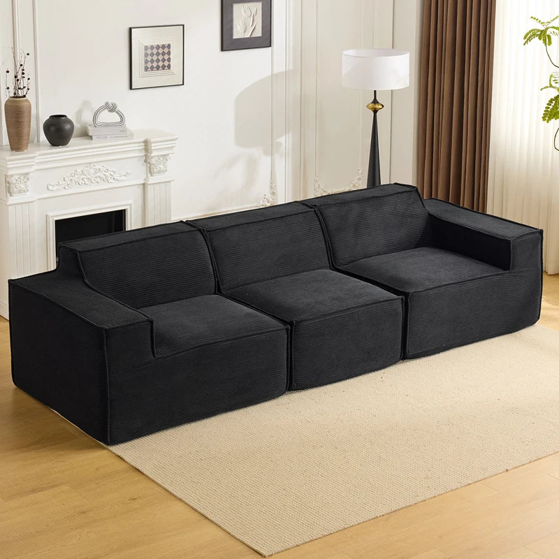 Vacuum compression sofa tofu block combination modern simple living room small apartment retro cross-border fabric furniture