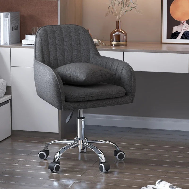 Modern Bedroom Comfortable Learning Chair Lift Swivel Office Chairs Study Room Chair Home Armrest Backrest Leisure Makeup Chair