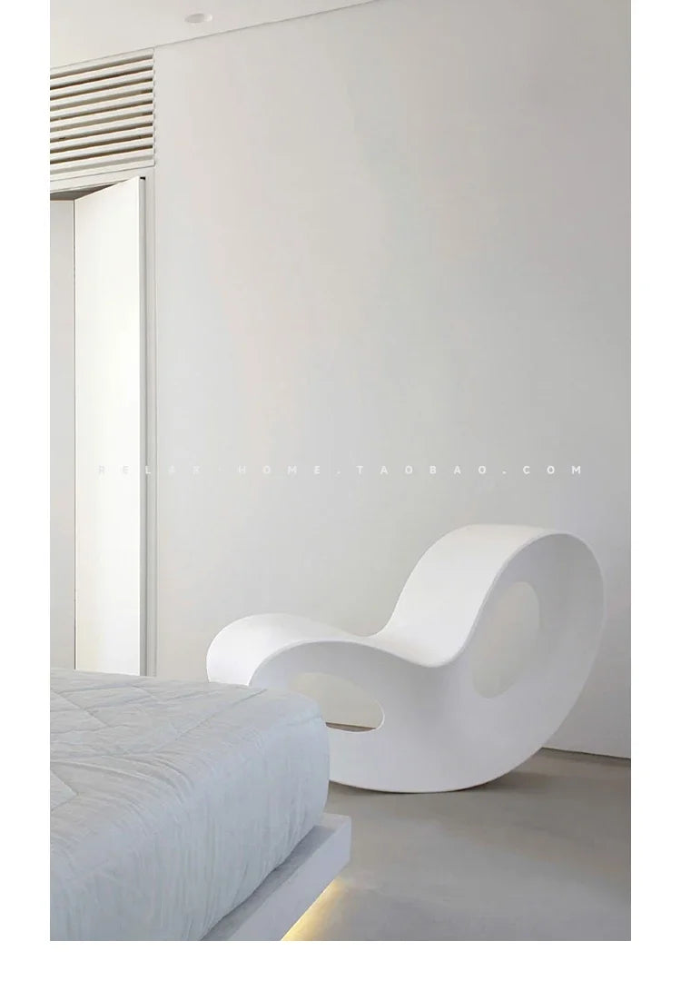 Outdoor Designer Rocking Sofa Chair Living Room Lazy White Leisure Single Stools Reading Relaxing Fauteuil Salon Furniture