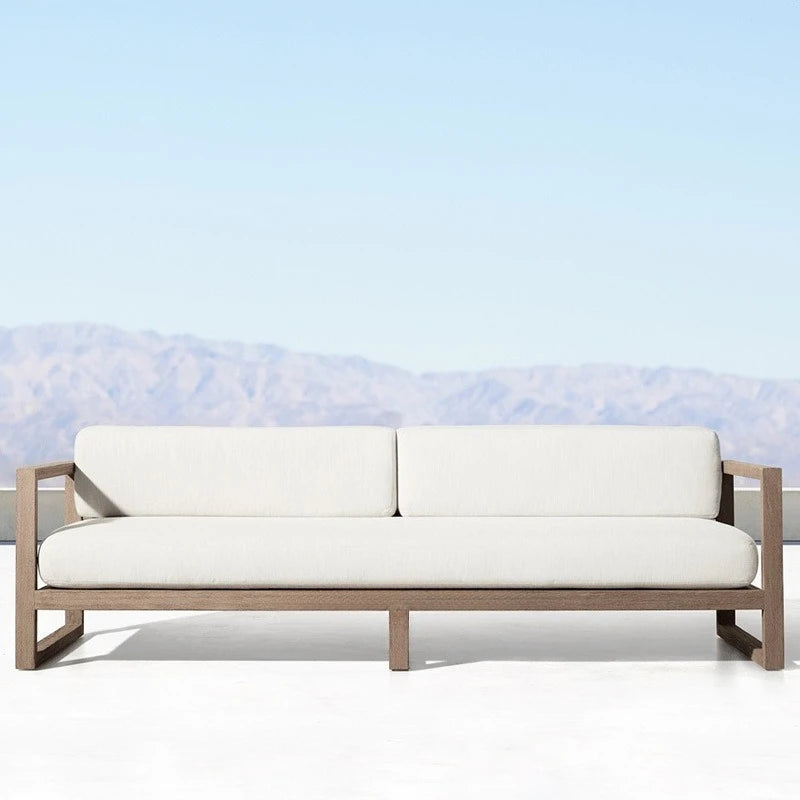 Garden sofa, teak furniture balcony, outdoor leisure chair, all solid wood sofa combination