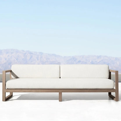 Garden sofa, teak furniture balcony, outdoor leisure chair, all solid wood sofa combination