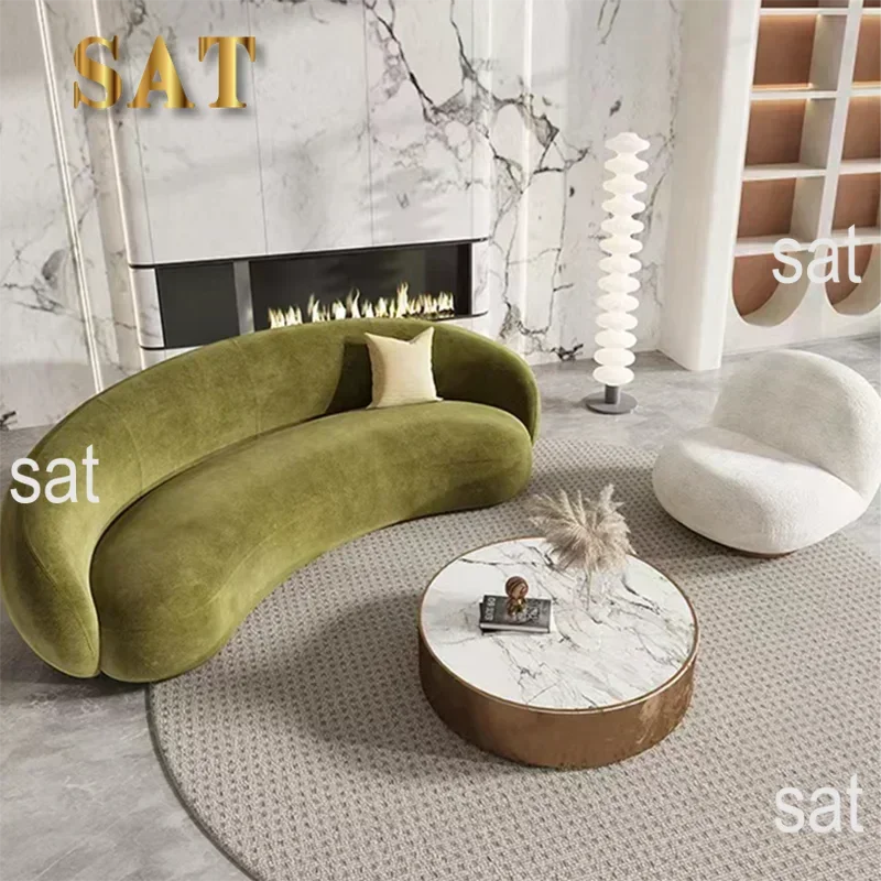 #*a forThrone Living Room Sofas Minimalist Curved Nordic Luxury Lazy Sofa Aesthetic Double Princess Muebles Entrance Hall Furnit