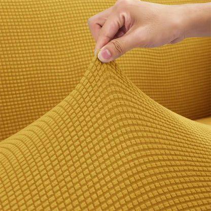 Stretch Polar Fleece Sofa Cover for Living Room Solid Color Lounge Couch Cover All-inclusive Relax Sofa Slipcovers Protector