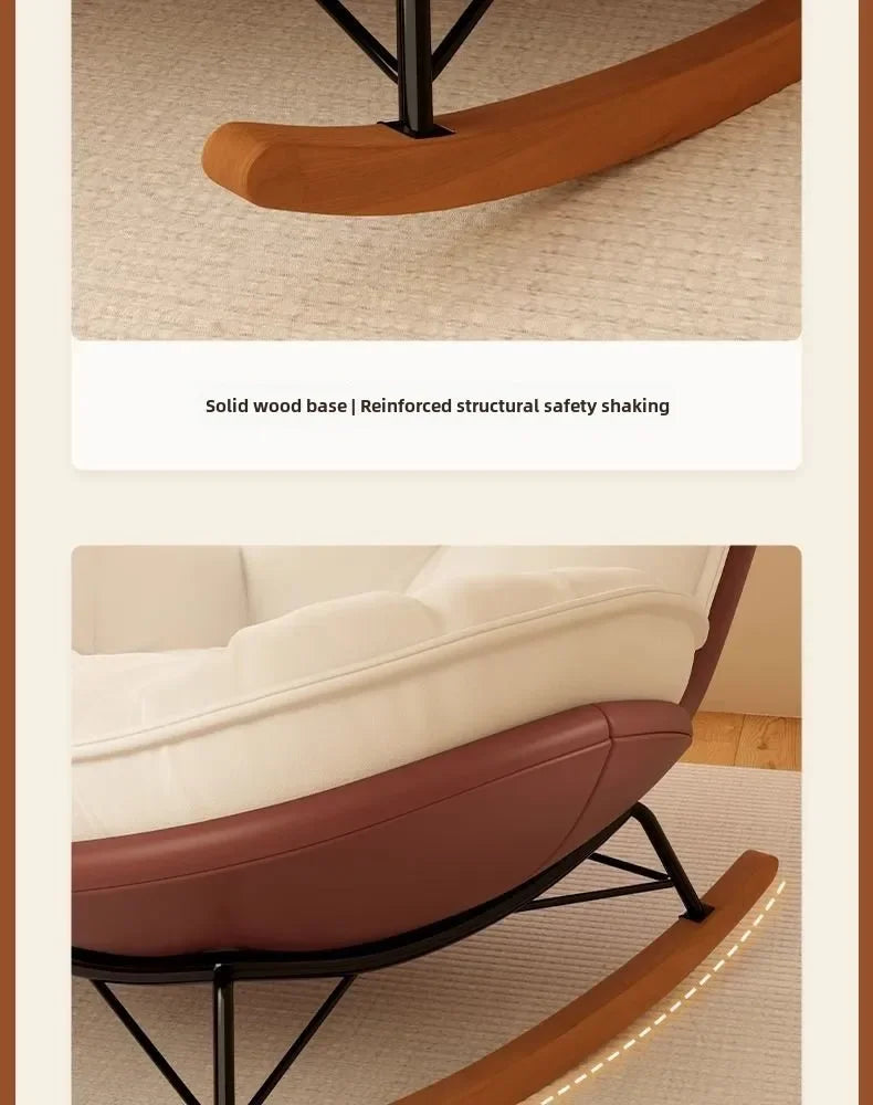 Chair Rocking Chair Lazy Lounge Chair Sofa Single Comfortable Lounge Chairs Living Room Bedroom Household Indoor Leisure Chairs
