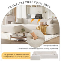 U_Style Modern Large LShape Modular Sectional Sofa for Living Room Bedroom Salon 2 Piece Free Combination Simplified Style old