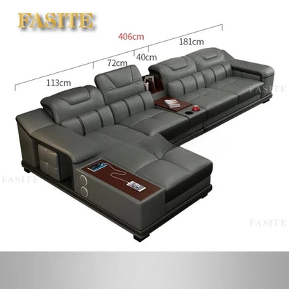 Genuine Leather Sofa Cama Leather Couch Big Sofas Sleeper Sofa Set Living Room Furniture Sofas Modern Sectional Sofa