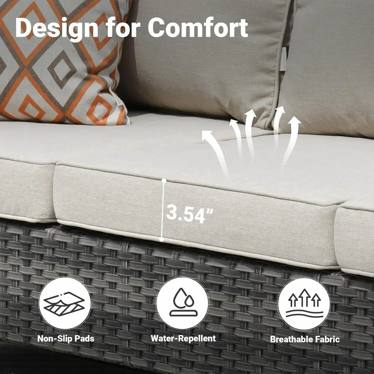 [Discounted Price, Hot Sale!]2-Seater Outdoor Wicker Sofa Couch with Comfy Cushions, All Weather High Back Deep Patio Seating Ra