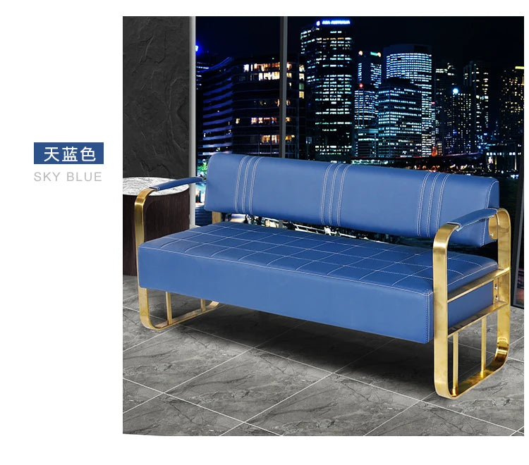 Barber Shop Sofa Waiting Chair Simple Modern Nordic Double Studio Salon Sofa
