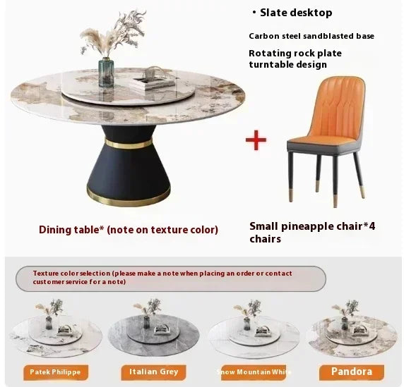 Round Sliding Table Luxury Table Stainless Steel Kitchen Islands Transparent Mesa Comedor Garden Furniture Sliding Dining Wash