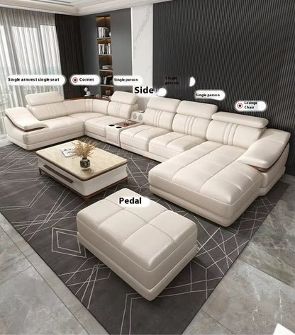 High Quality Genuine Leather Sofa Genuine Leather Sofa Modern Genuine Leather Sofa Modern