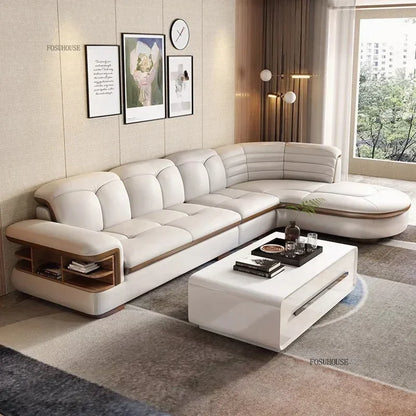 Design Artificial Leather Living Room Sofa Corner Combination Luxury Sofas Living Room Personality Home Furniture
