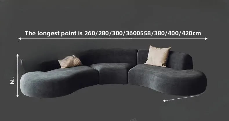 Semicircular curved special-shaped sofa black office beauty salon hotel lobby business rest area reception negotiation