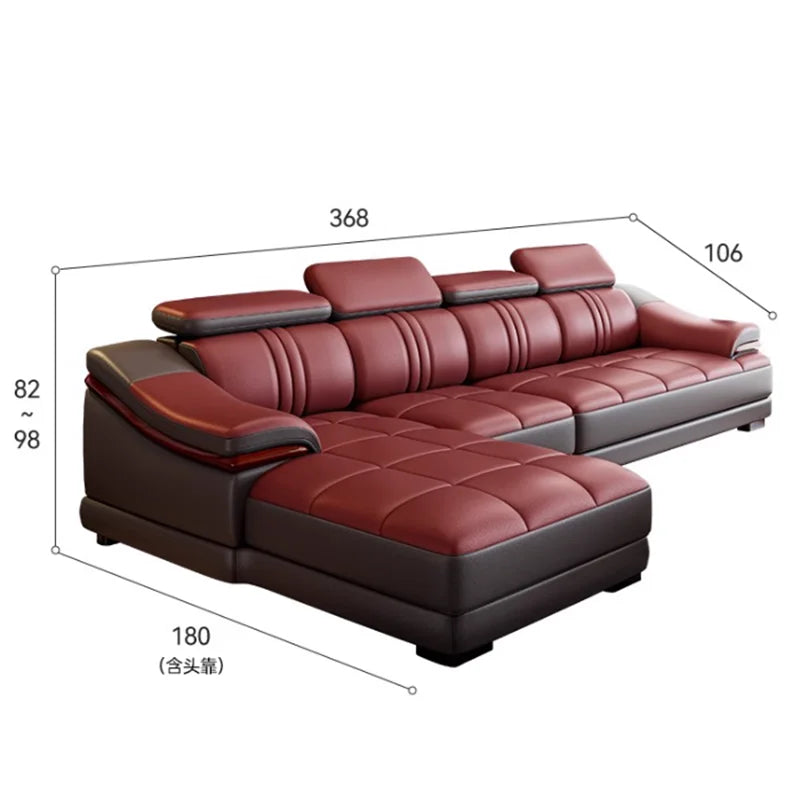 Nordic Genuine Leather Sofas Luxury Armchairs Cinema Comfortable Sofas Living Room Design Fauteuils Salon Home Furniture