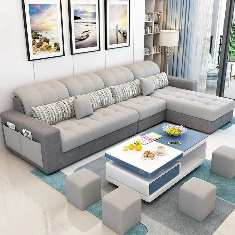 Modern Minimalist Living Room Sofa - Stylish European Armchair and Large Nordic Lounge Furniture for Home Décor