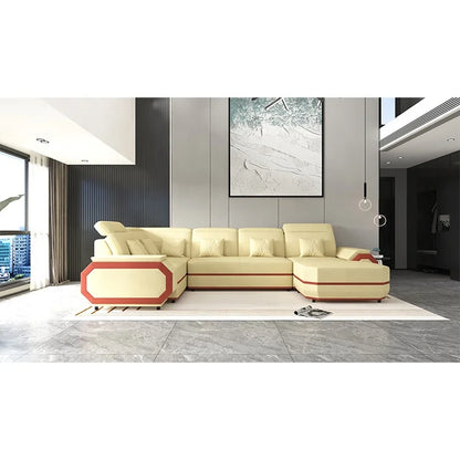 Modern Style Office Genuine Leather Sofa Set Furniture Living Room