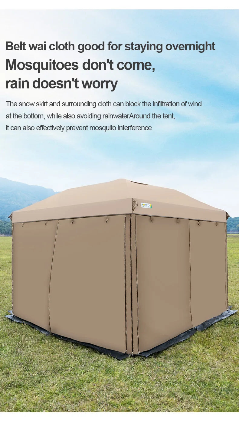 Outdoor 10x10 feet Pop up Canopy Gazebo Tent Straight Leg with 4 Double Layer Sidewall Perfect Instan Event Shelter Air Vent Top