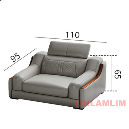 Modern U-Shaped Sectional Sofa Set with Chaise Lounge, Genuine Leather Couch with Storage Table, USB – Big Living Room Furniture