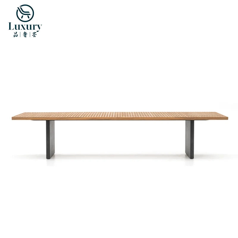 Modern Luxury Outdoor Patio Furniture Teak Wooden Dining Table And Chair Set