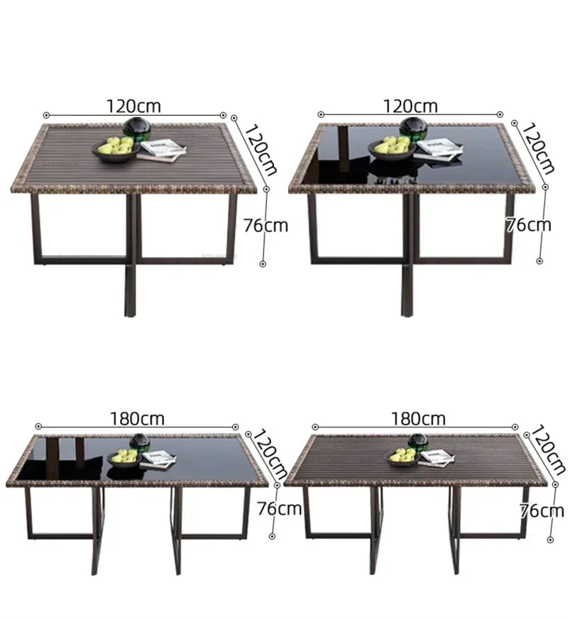 Terrace Garden Rattan Outdoor Chair Leisure Tea Table Patio Outdoor Furniture Set Outdoor Table and Chairs Garden Furniture Sets