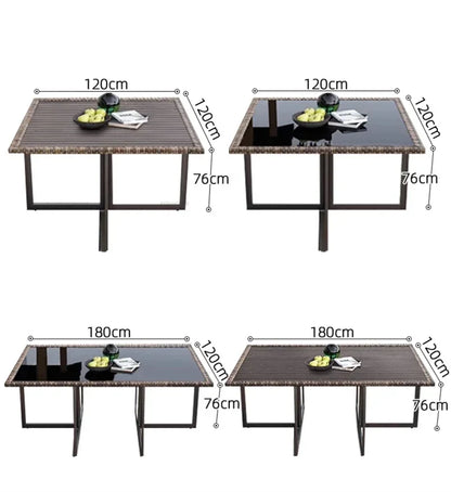 Terrace Garden Rattan Outdoor Chair Leisure Tea Table Patio Outdoor Furniture Set Outdoor Table and Chairs Garden Furniture Sets