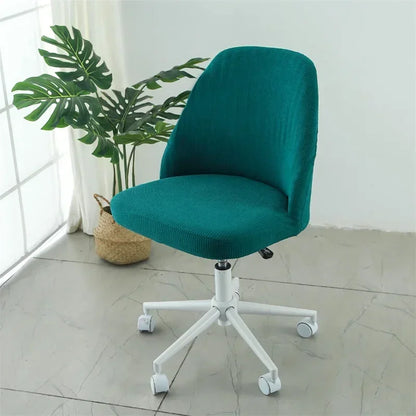 1PC Elastic Curved Office Chair Cover Polar Fleece Duckbill Chair Cover Chair Slipcover Stretch Seat Covers for Kitchen Hotel