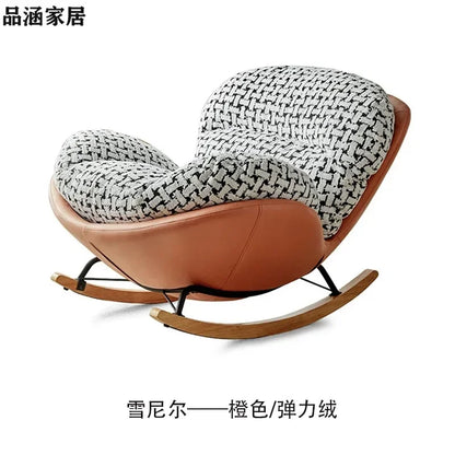 Simple Recliner Wooden Chair Accent Nordic Cheap Bedroom Rocking Living Room Chairs Designer Comfy Fotele Do Salonu Furniture