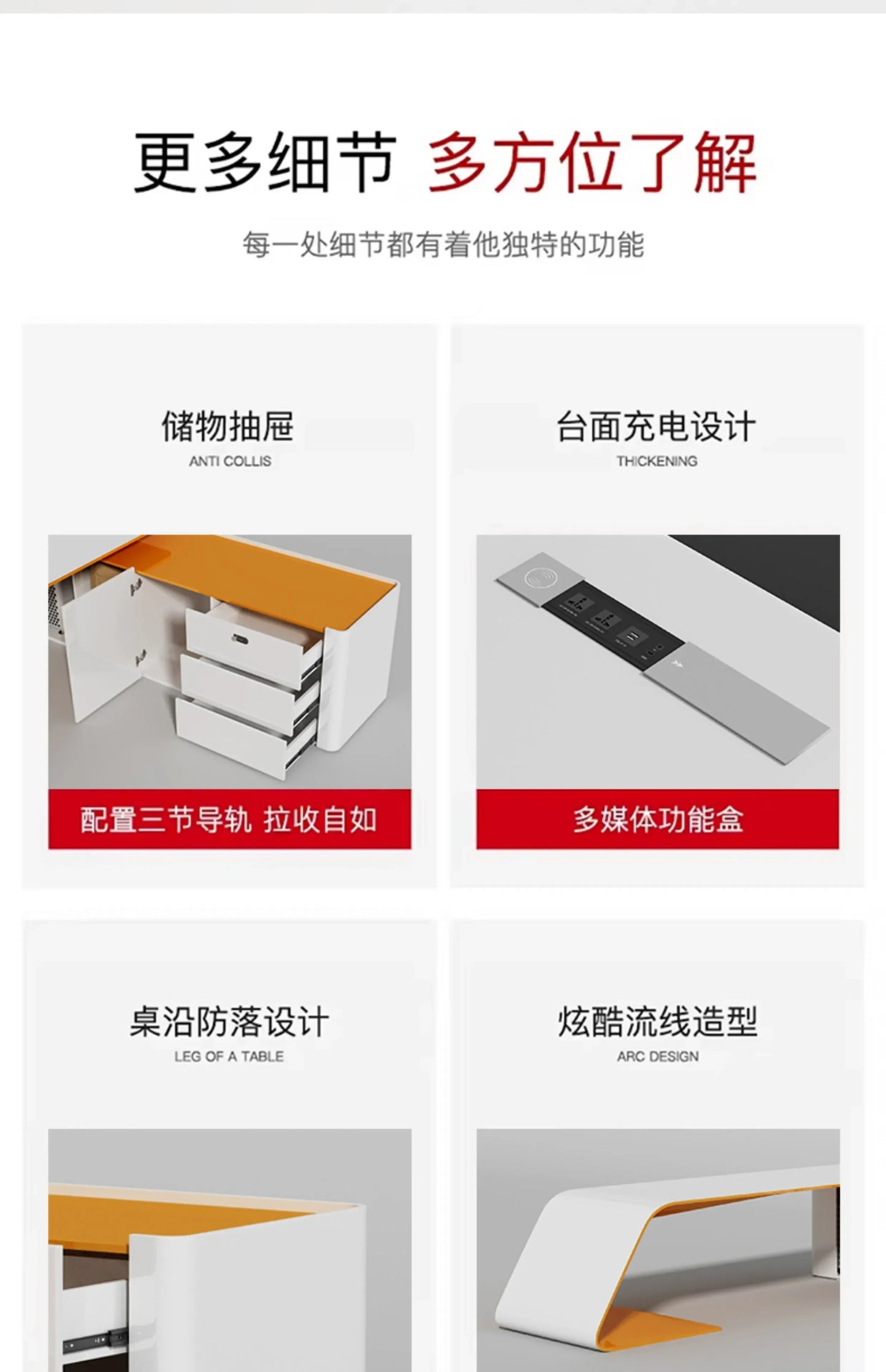 Multifunction Home Furniture Standing Desk Office Desktop Room Study Table Seating Multifunctional Bedroom Auxiliary Computer