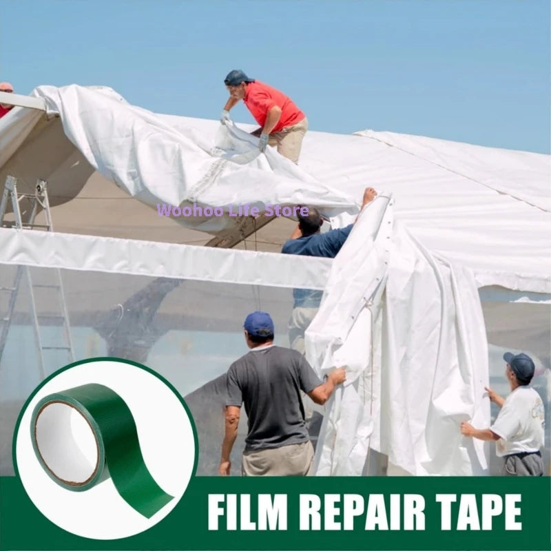 Waterproof Tent Repair Tape Outdoor Universal Awning Patch Tape for Camping Heavy Duty PVC Tarpaulin Repair Tape 5x10M Survival