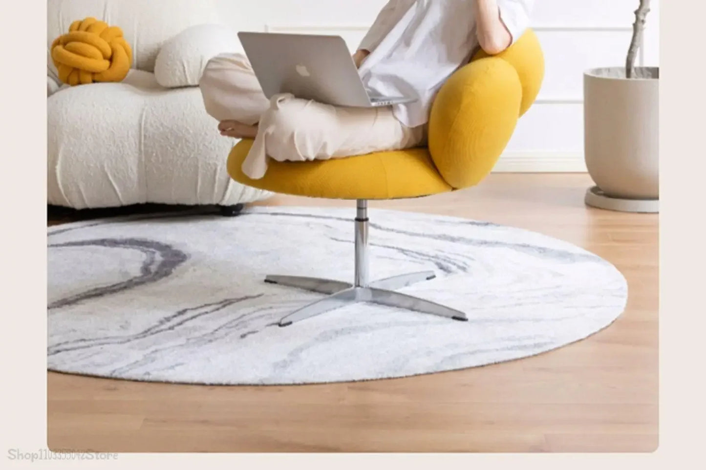Design creative leisure chair Modern study leisure sofa chair Bedroom lift rotating dressing and makeup chair