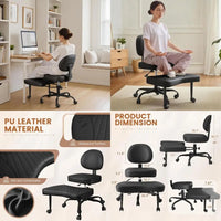 Cross Leg  Meditation with Wheels, ADHD  Height Adjustable Seat, Adjustable Footstool Chair Gaming Game