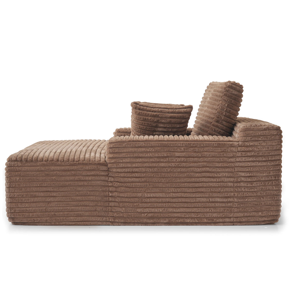 Sdoren 49inch Chaise Lounge Chair Indoor Oversized Corduroy Upholstered Boneless Sofa Bed Deep Seat Sleeper Couch Reading Chairs