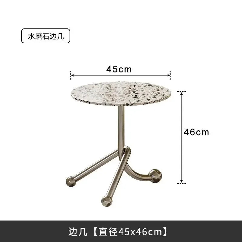 Nordic single chair medieval stainless steel special-shaped convex chair light luxury living room reception leisure chair