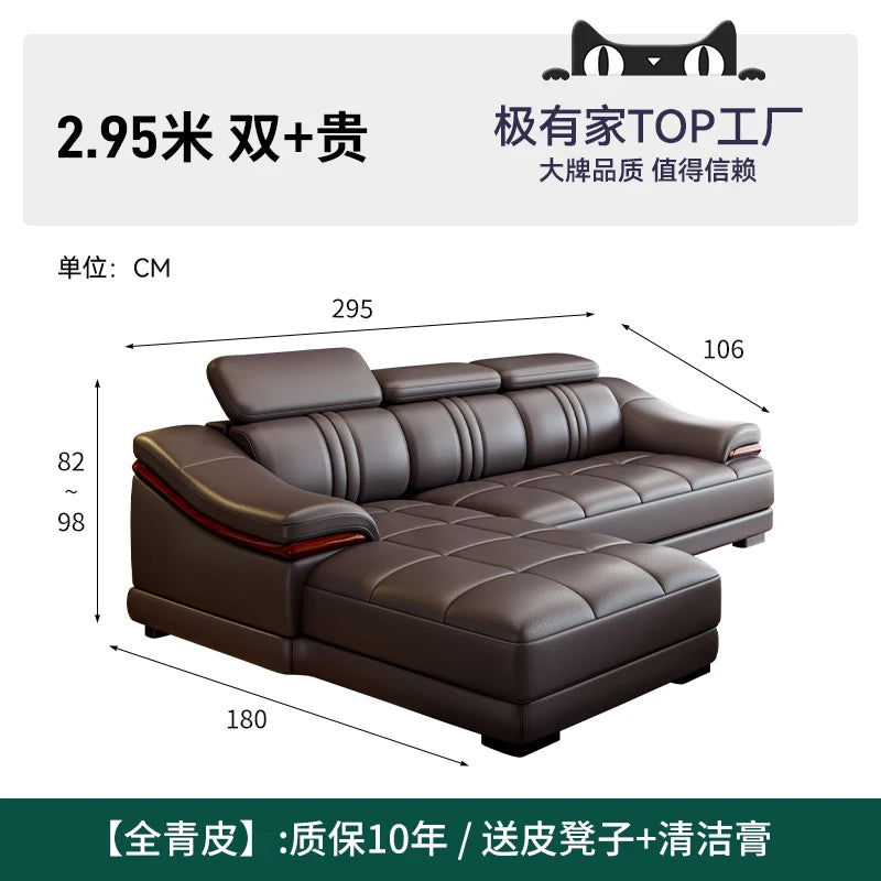 Nordic Genuine Leather Sofas Luxury Armchairs Cinema Comfortable Sofas Living Room Design Fauteuils Salon Home Furniture