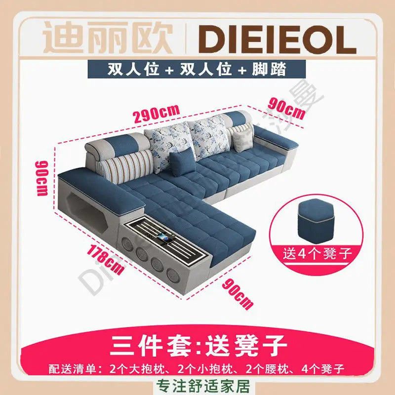 Armrest Electric Sofa Designer Storage Modern Corner Sofa Floor Comfortable Romantic Divani Da Soggiorno House Accessories