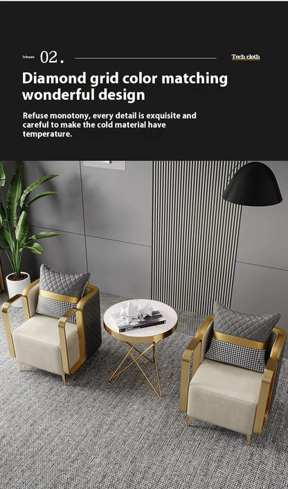 Living Room Single Sofa Dining Chair Victoria Relax Armchair Voven Upholstered Replacement Chairs Booster Nordic Floor Furniture