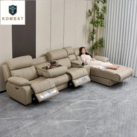 Luxury Italian living room sofas modular Electric Recliner sofa bed Multi-functional leather home theater sofa