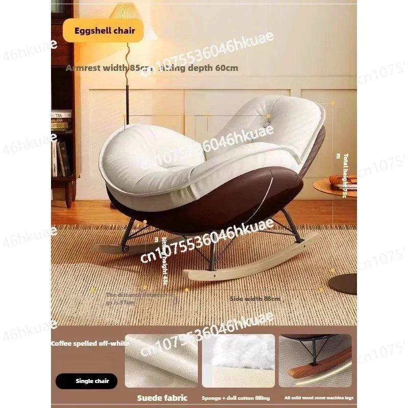 Lazy Sofa Rocking Chair Reclining Sleepable Bedroom Single Recliner Home Balcony Leisure Chair Tatami Seat  Floor Chair