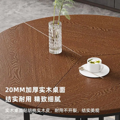 Solid wood foldable dining table