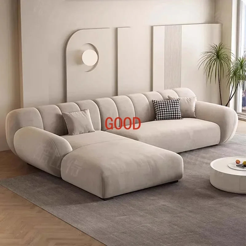 Fabric Living Room Sofas Modern Minimalist Sectional Modular Sofa Elegant Comfortable Canape  De Luxe Nordic Furniture