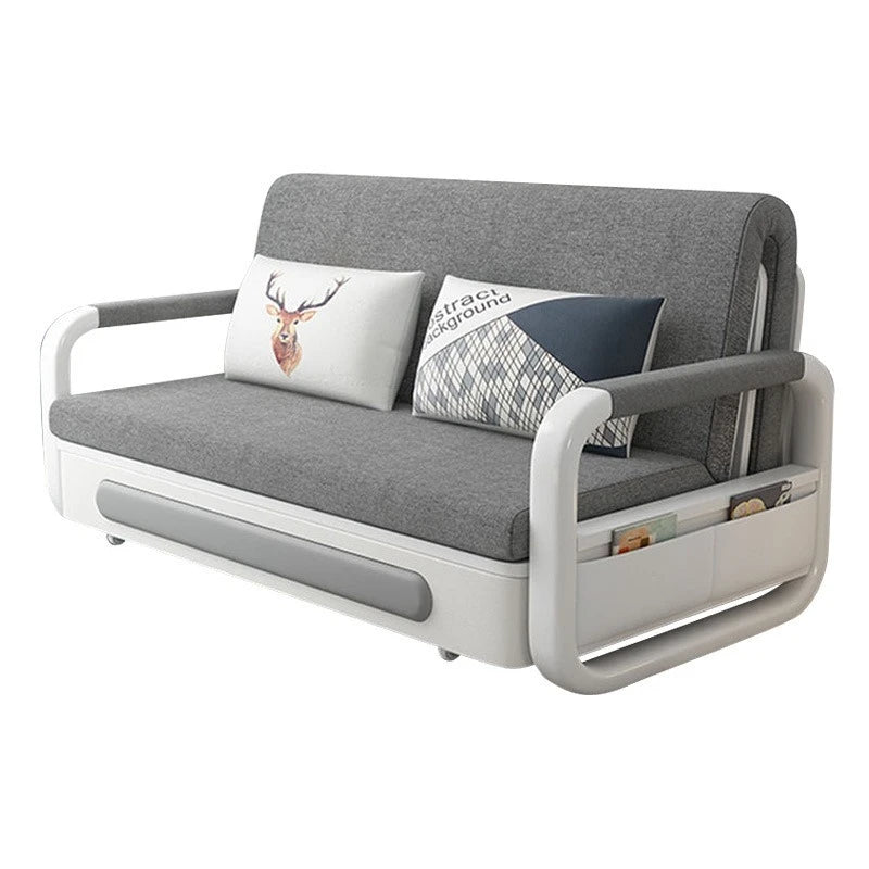 Foldable Living Room Multifunctional Sofa Bed Fabric Sponge Filled Sitting and Lying Sofa Bed With Storage