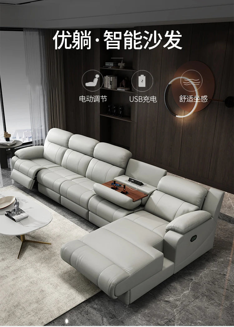 Living Room Modern Sofas Multifunction Armchairs Apartment Leather Sofas Electric Lazy Sillas Para Sala De Estar Home Furniture