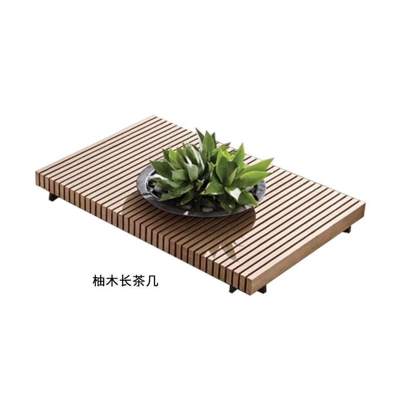 Outdoor Sofa Solid Wood Teak Rain proof and Sunscreen Courtyard Villa Outdoor Balcony Garden Soft Decoration Furniture