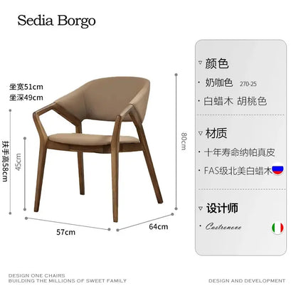 Nordic Simple Chair Solid Wood Italian Lounge Clear Aesthetics Modern Chairs Designer Entrance Minimalist Muebles Furniture